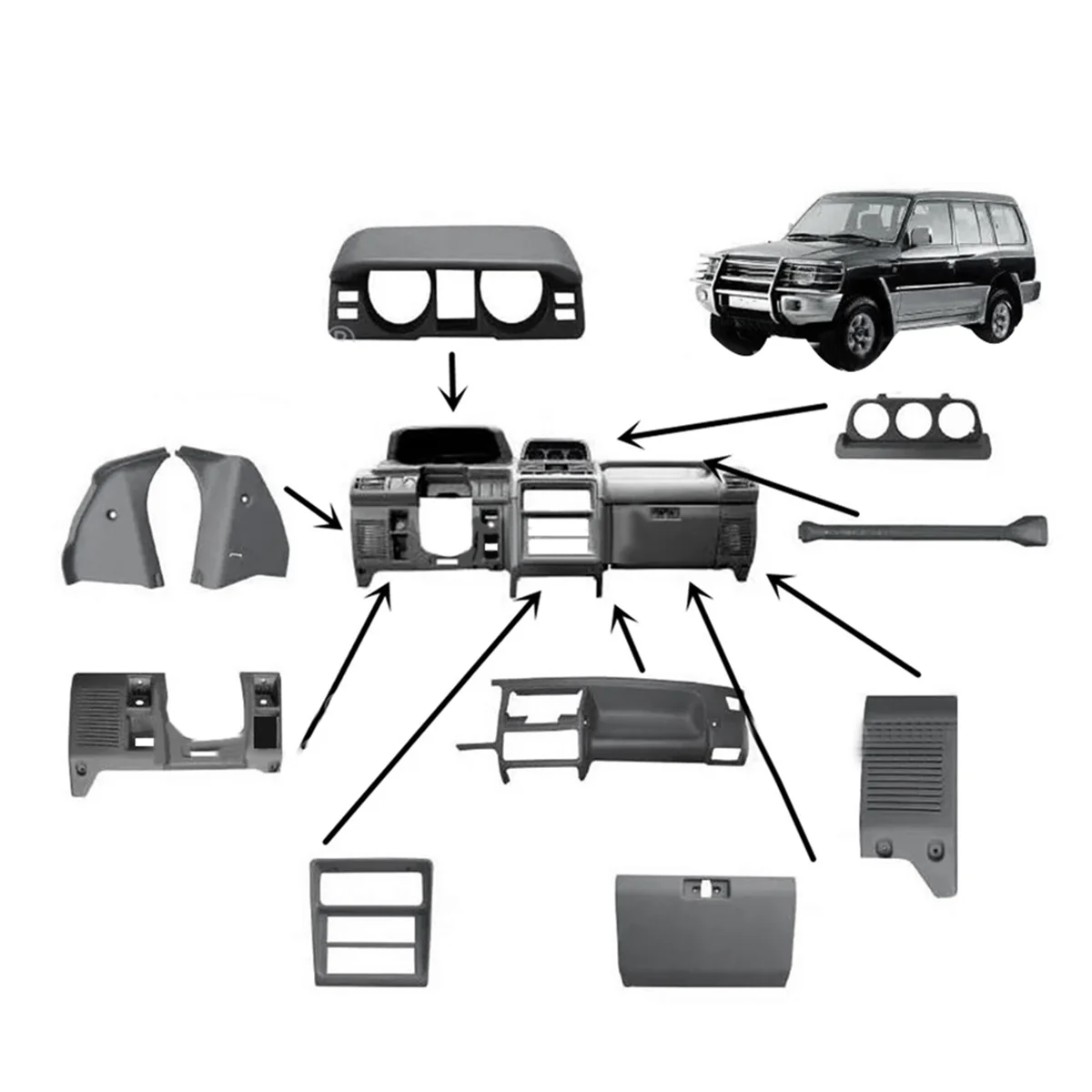 Marco embellecedor de cubierta de instrumentos de coche para VW Jetta MK2 1990-1998, decoración de Panel de Radio para tablero