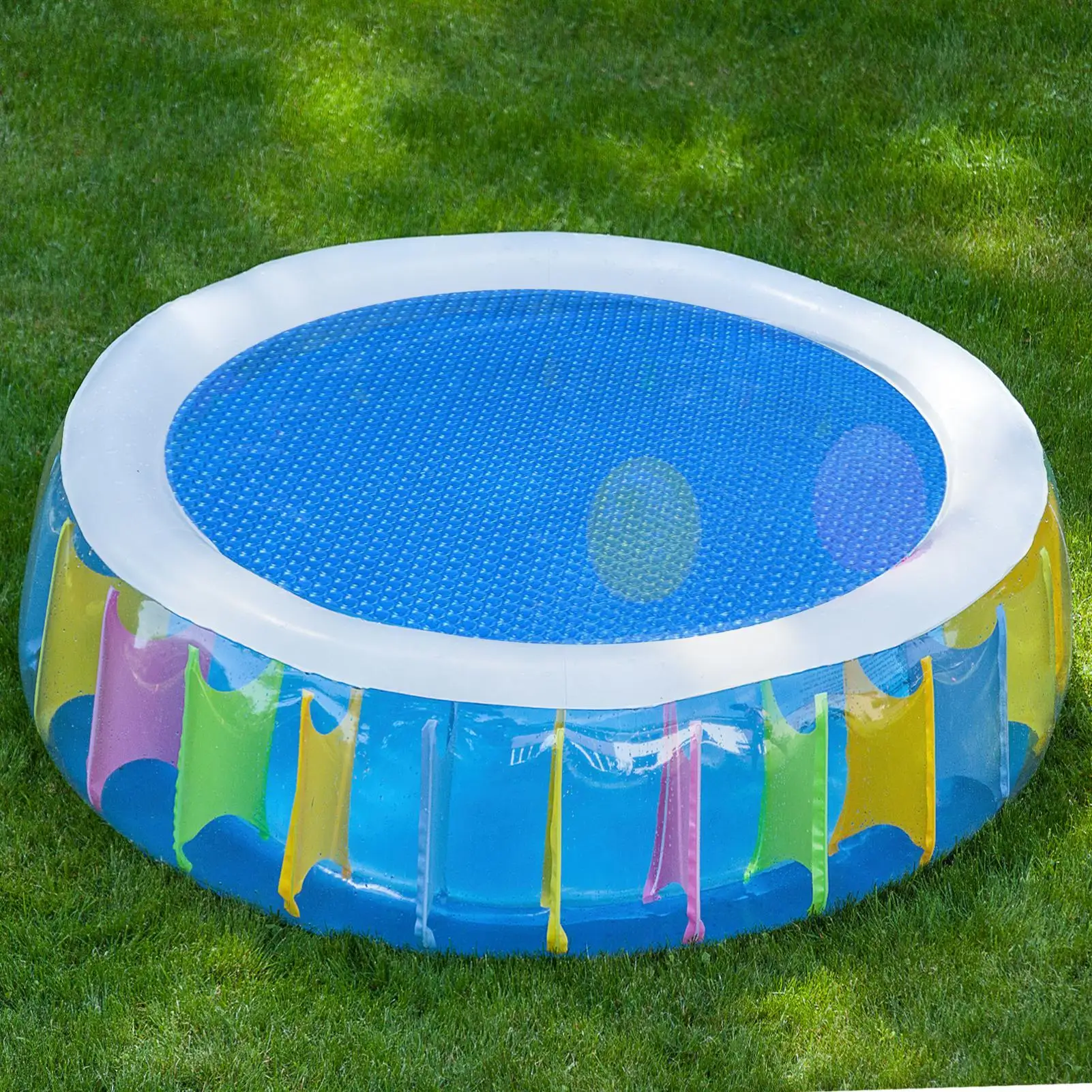 

6/8 Ft Round Pool Solar Blanket Cuttable Pool Covers Heavy Duty Shield For Outdoor Ground Summer Winter Swimming Protection