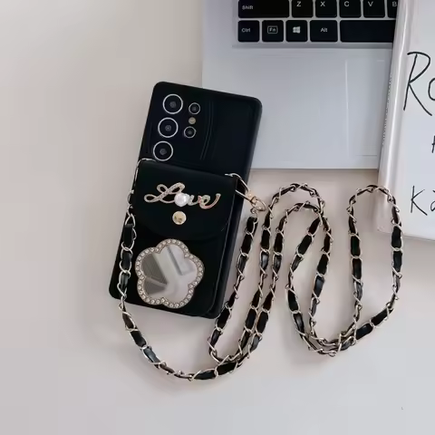 Crossbody Wallet Card Holder Phone Case for Samsung S25 Ultra S22 Plus S24 S23 S21 FE A06 A16 A56 A36 A55 A35 A25 A15 Soft Cover