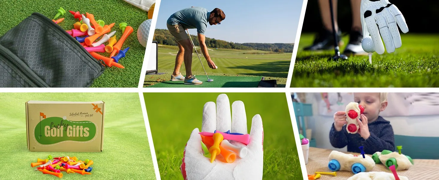 Golfschloss-Tees aus Kunststoff, unzerbrechlich, gemischt oder gleiches Höhenwert, 50 Stück, 2 3/4, 2 1/4, 2, 1 3/4, 1 1/2 Zoll Länge – Detail 10