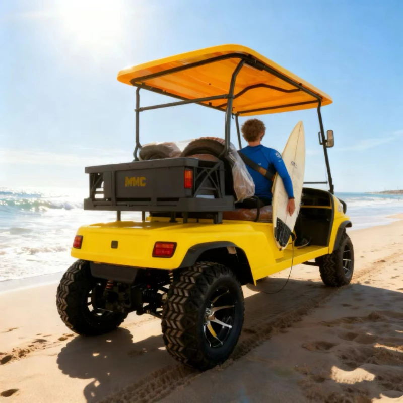 عربة جولف بمقعد 4WD 6/8 بقدرة مخصصة بشكل احترافي، عربة جولف كهربائية قوية ومضادة للانزلاق على الطرق الوعرة #6