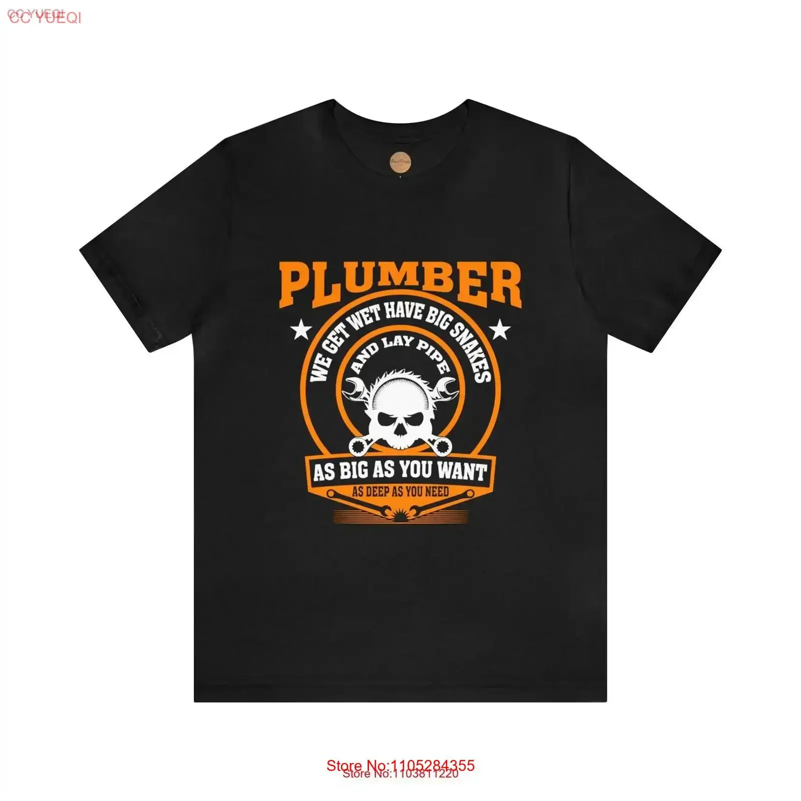 Plumbers T Shirt Plumber We Get Wet Have Big Snakes v3 Dad Tradie's Job Jersey vintage Washed Comfortable Stretched