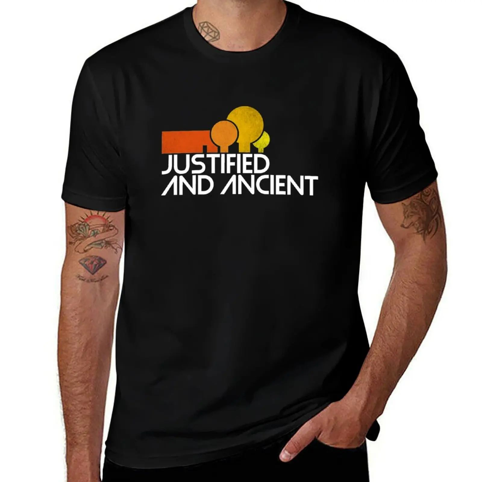 Justified And Ancient Gift For Men and Women T-Shirt Basic Solid Color Short Sleeve Cotton Top T-Shirt
