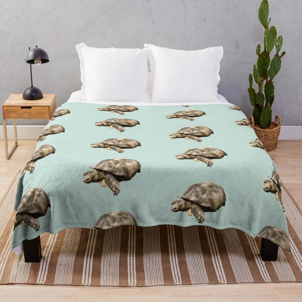 Sulcata Tortoise (grazing) Throw Blanket Decoratives Blankets For Sofas bed plaid Winter beds Blankets