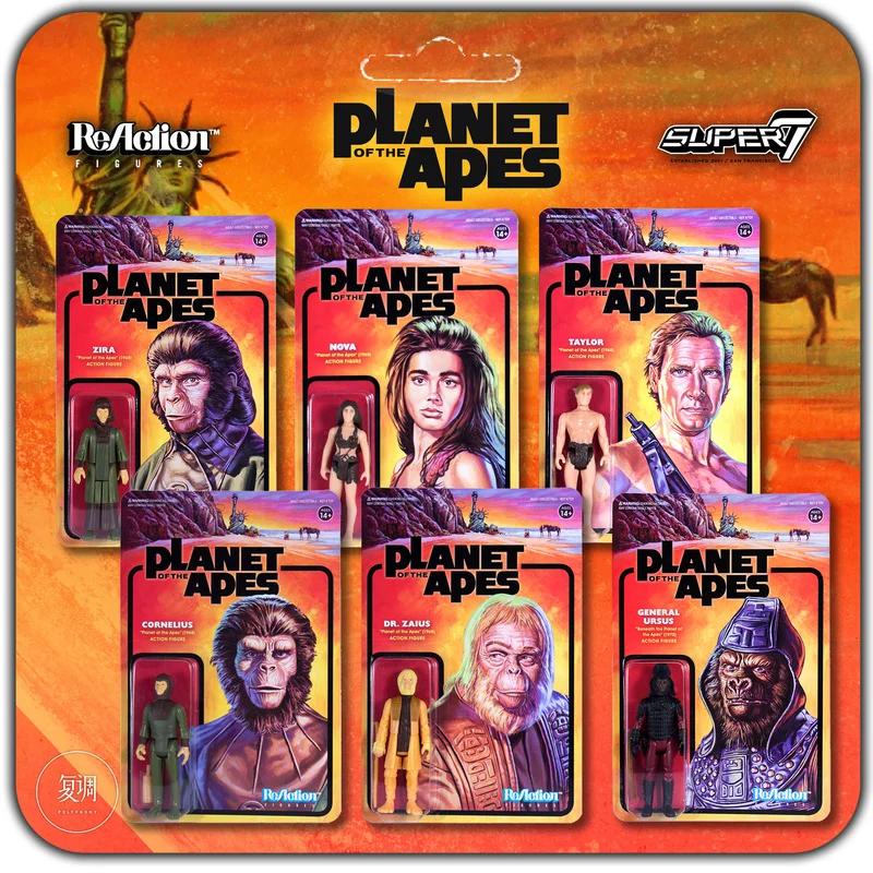 

In StockSuper7 Planet of The Apes ReAction Figure Taylor Cornelius Doll Collection Gift Halloween Gift