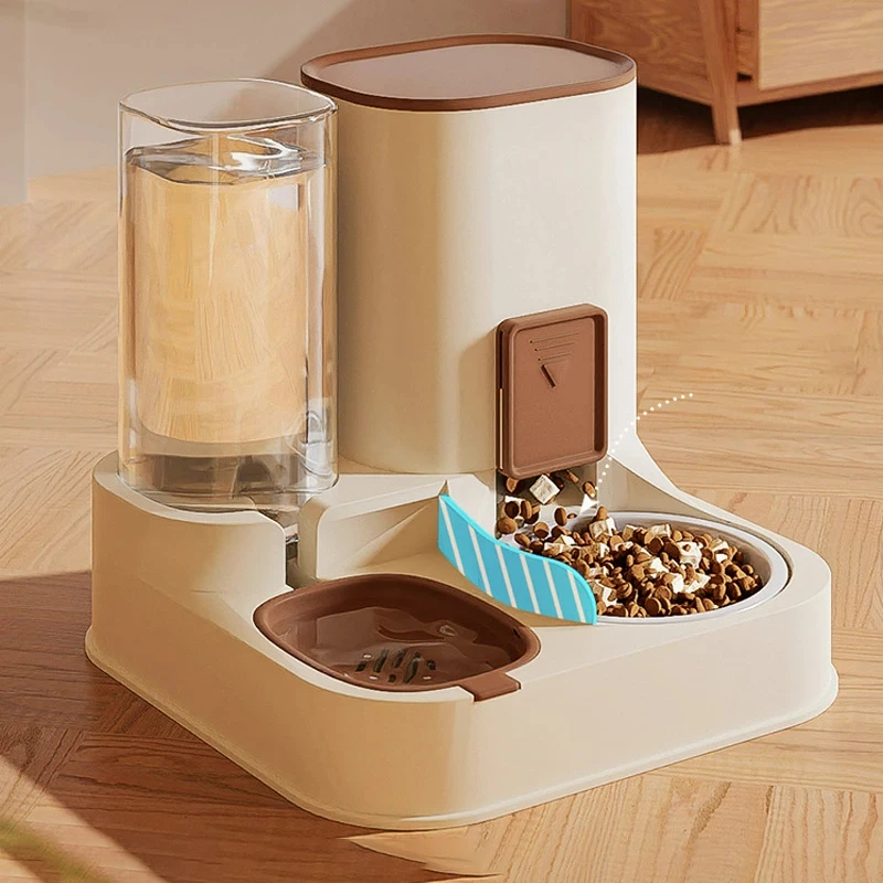 Automatic 2-in-1 Cat feeder Pet Feeding Bowl for Small Dogs Cats Large Capacity Cat Bowl Pet Food Container Water Dispenser