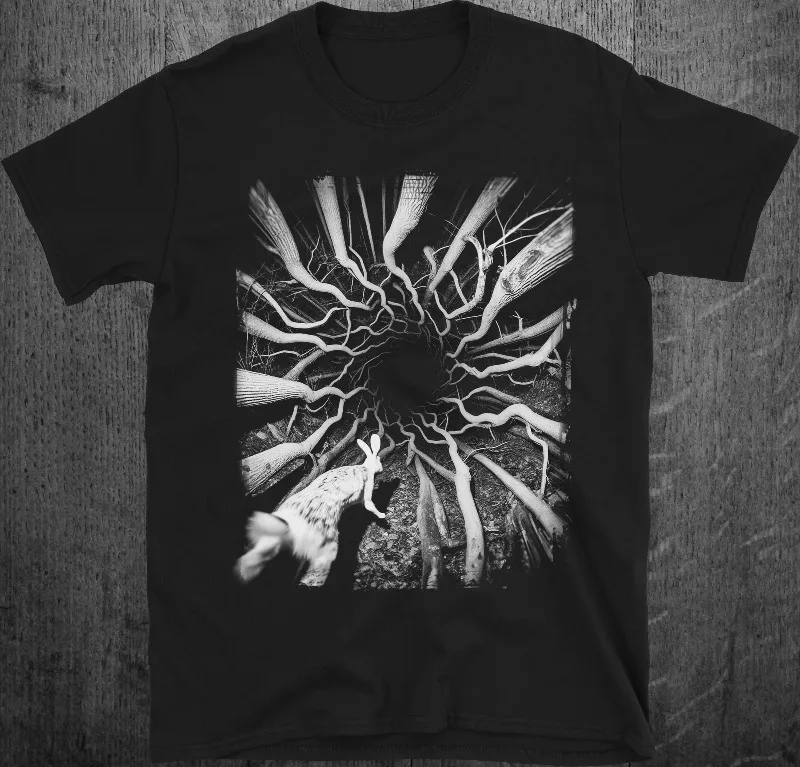 Follow the Rabbit Trippy Journey T-Shirt,Four season popular unisex T-shirt