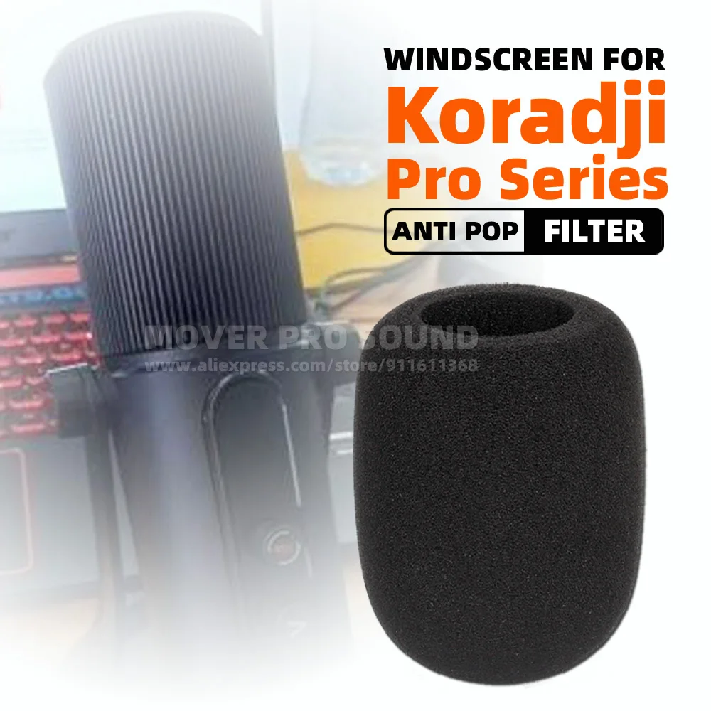 For Compatible With ZET Gaming Koradji Pro Blade Mic Pop Filter Foam Windscreen Shield Sponge Microphone Cover Windshield