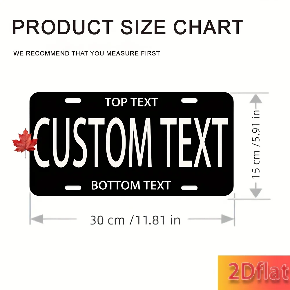 Custom License Plate Metal Tin Sign Personalized Number Text Wall Decor for Garage Man Cave Perfect Gift for Car Lovers