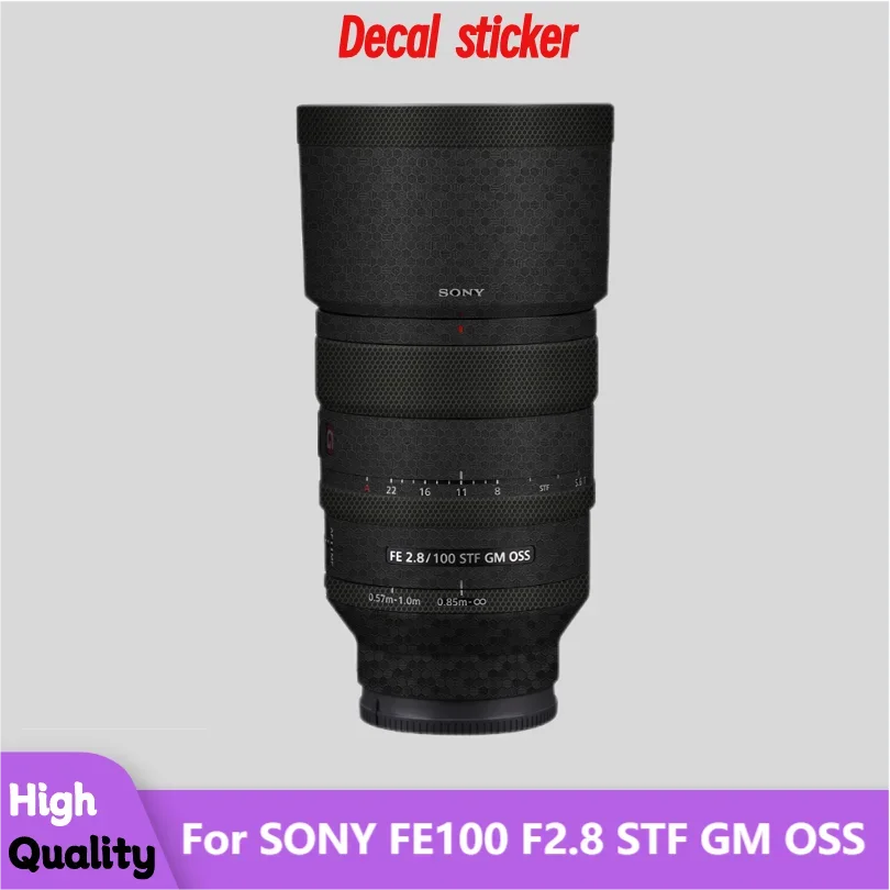 Наклейка на корпус объектива для SONY FE100 F2.8 STF GM OSS, Защитная Наклейка на кожу, виниловая пленка, защитное покрытие от царапин