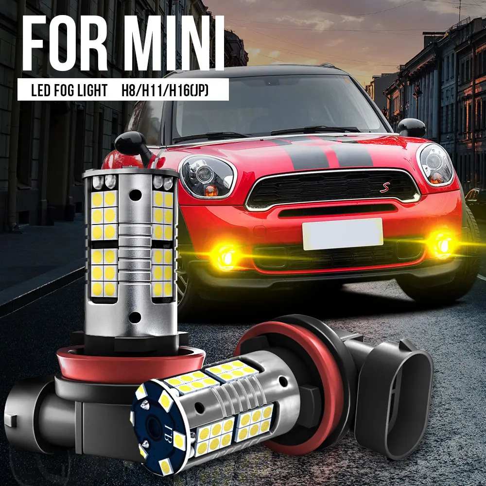 

2x H8 Canbus LED Fog Light For Mini Cooper F55 F56 R56 Clubman F54 R55 Convertible F57 R57 Countryman R60 Coupe R58 Paceman R61