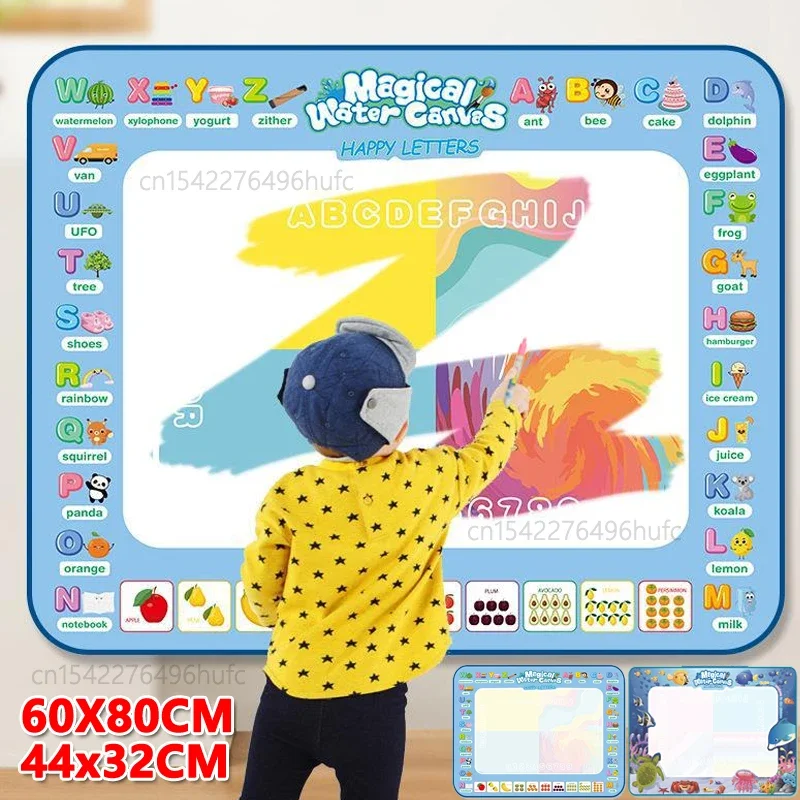 Magisch watercanvas met pennen Herbruikbare magische watertekenmat voor kinderen Montessori Educatief speelgoed voor kinderen Kerstcadeau