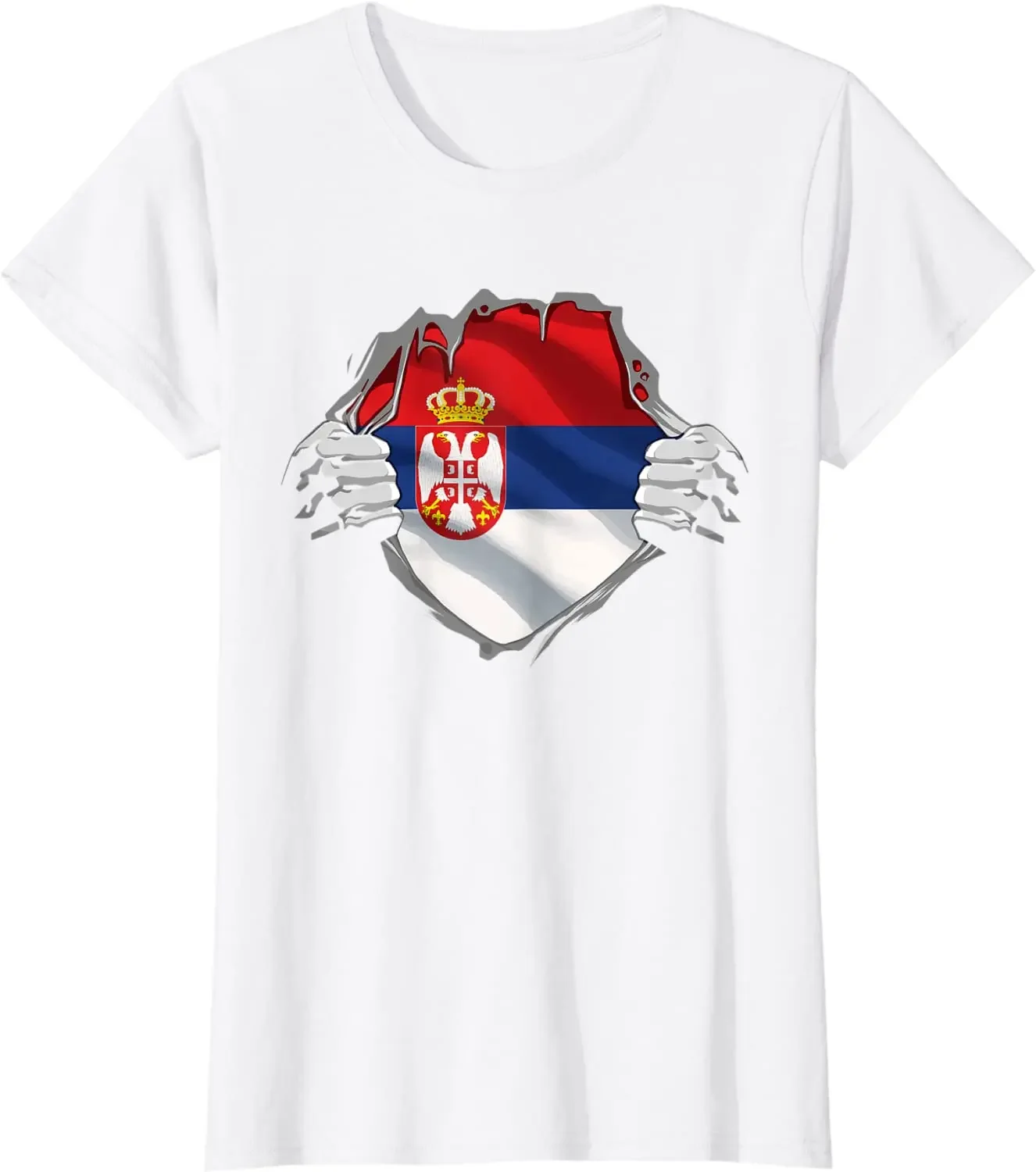 Super Serbian Heritage Proud Serbia Roots Flag Men T-Shirt Short Sleeve Casual 100% Cotton O-Neck Summer Shirt