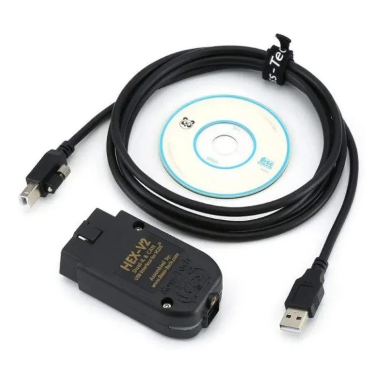 الماسح الضوئي التشخيصي VAG HEX V2 لـ VCDS 24.7 مع شريحة ATMEGA162 FT232 5054، برمجة عبر الإنترنت متعددة اللغات لـ Audi VW Skoda HE