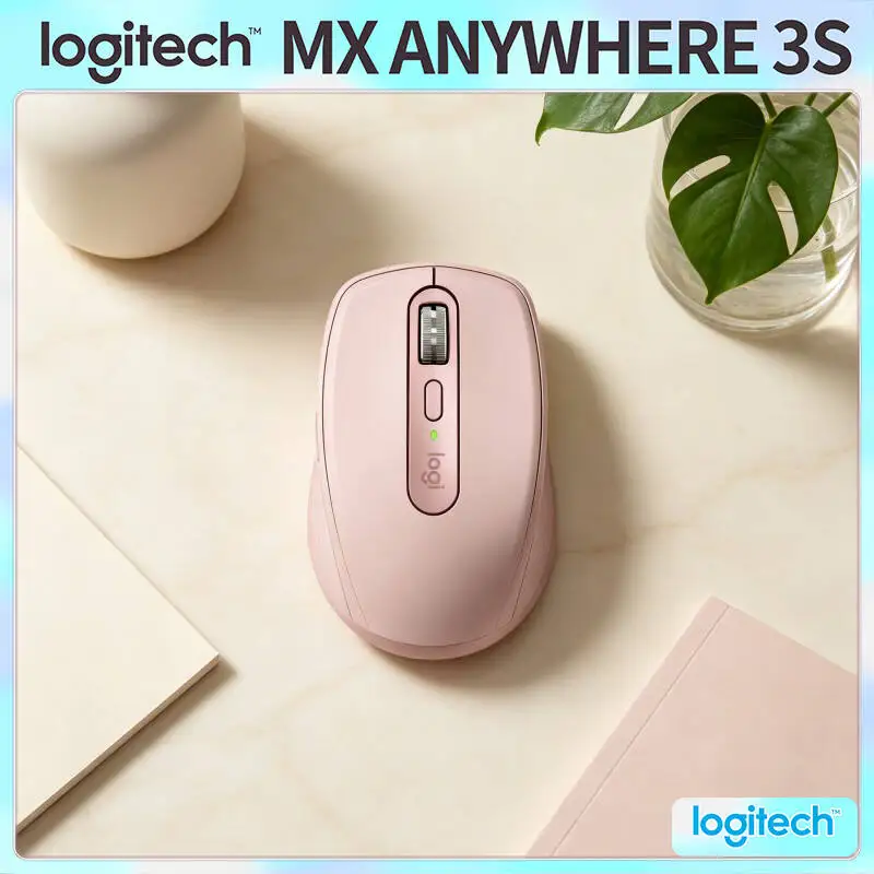 Compact MX Anywhere 3S - 8000 DPI, MagSpeed Scroll, 3-Device Bluetooth, Perfect for Studio Trip & Travel Work