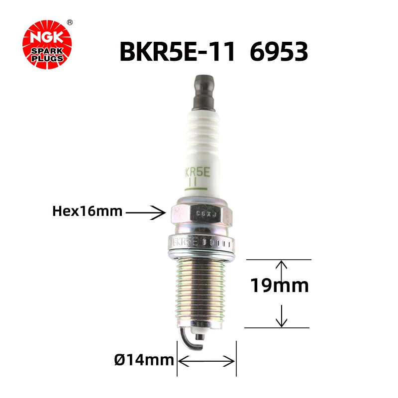 NGK Nickel alloy spark plug BKR5E-11 6953 Suitable for BYD Changan Great Wall Hafei Flame nozzle