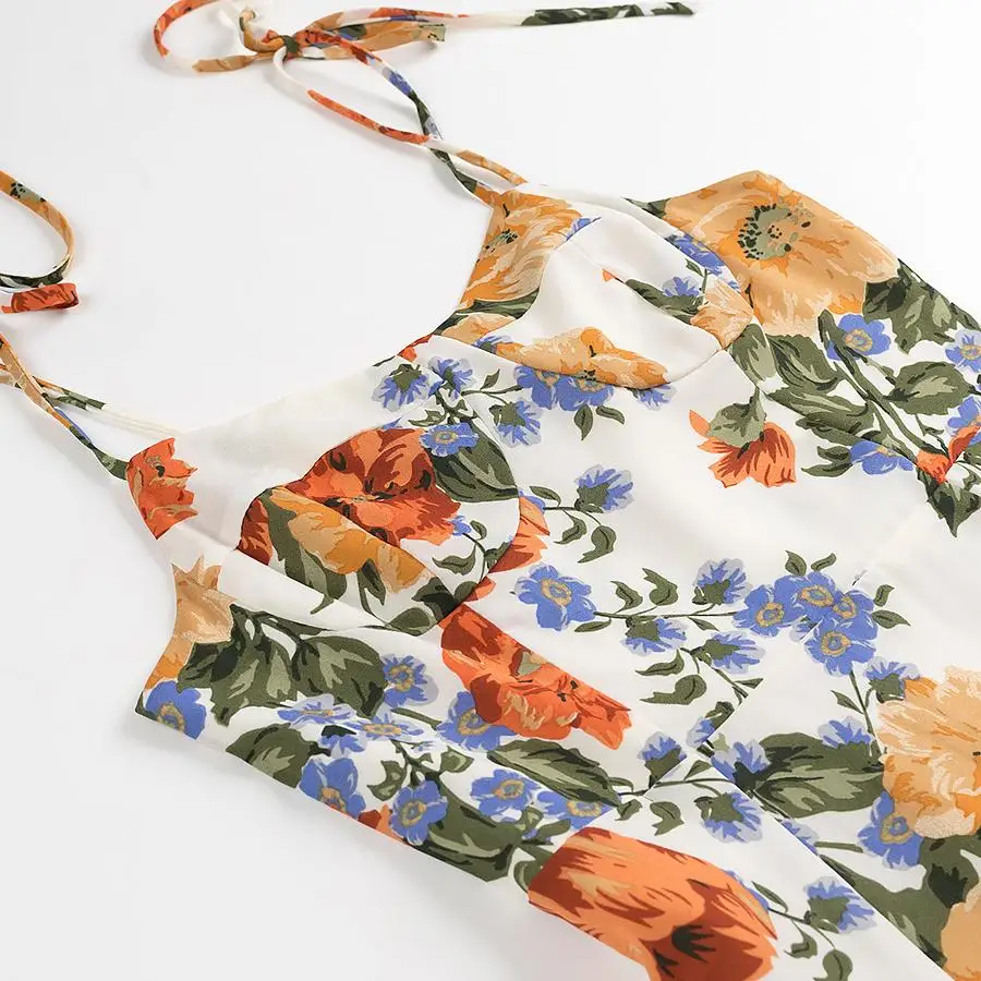 فستان صيفي أنيق من JNLEAOG بدون حمالات مع شق جانبي وتفاصيل فيونكة على الكتف، تصميم نسائي بتنورة على شكل حرف A