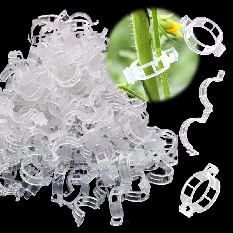 100/50Pcs Tomato Clips Plant Clips Vines Plastic Trellis Clips - Support Clips for Climbing Plants Cucumbers Peppers Vegetables