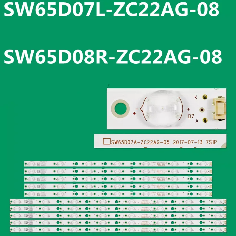 

LED Backlight Strip For 65M9 65G5 65V20 65K5C 65E388A SW65D07L-ZC22AG-08 SW65D08R-ZC22AG-08 5850-W65009-LP00 5850-W65009-RP00