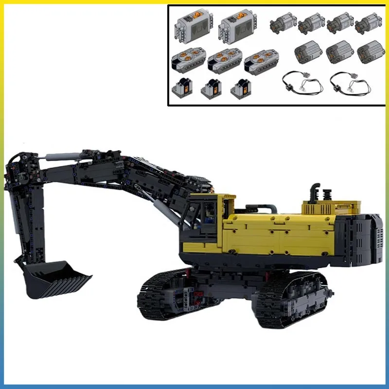 

MOC-43636 Электрический городской спасательный экскаватор EC750, сборка, сращивание, строительный блок, модель 3944, детали, гигантский экскаватор, игрушка, подарок на день рождения