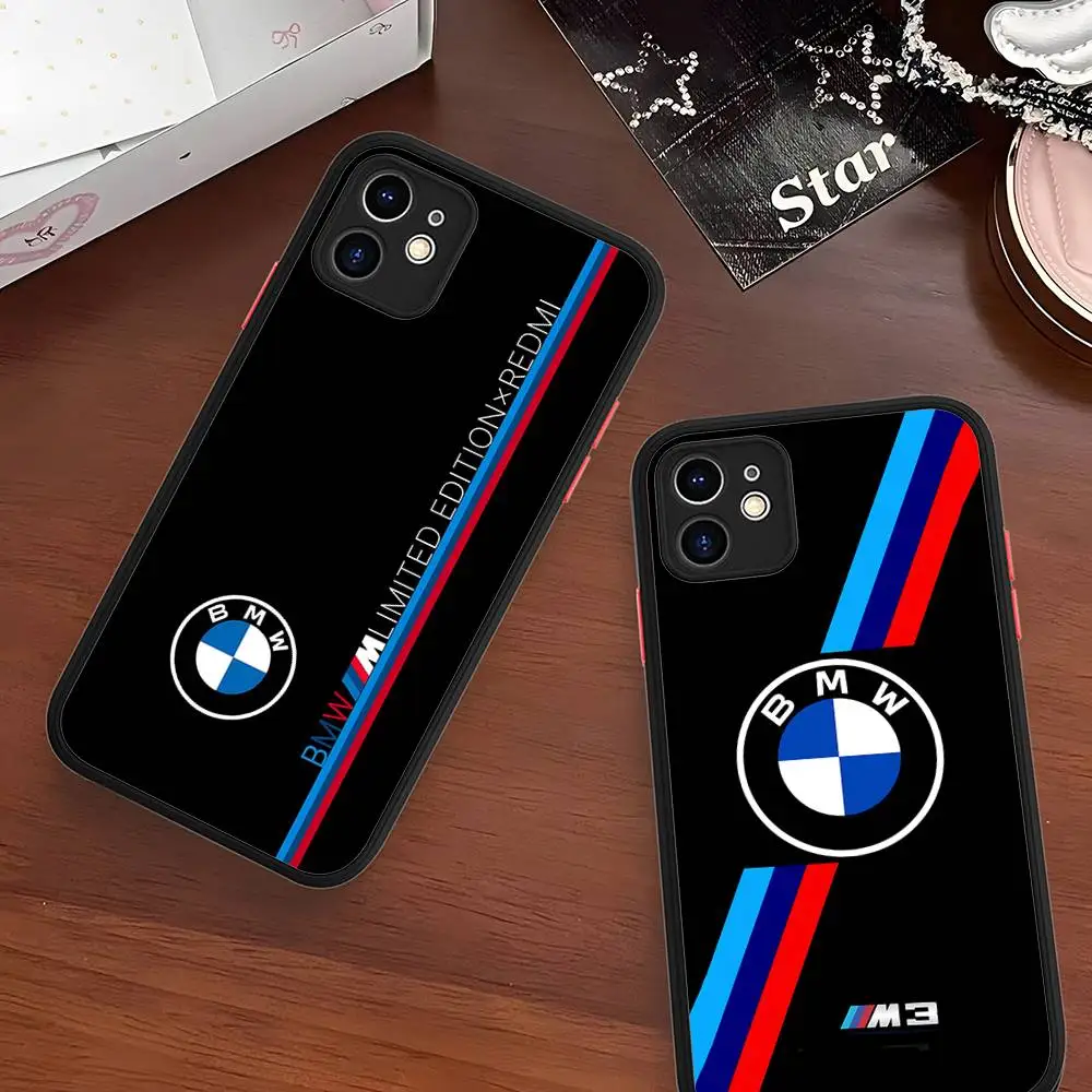 

B-BMW-EW LOGO Matte Transparent Phone Cover For IPhone Case 16 15 14 13 12 11 Pro Max X XS Max Plus