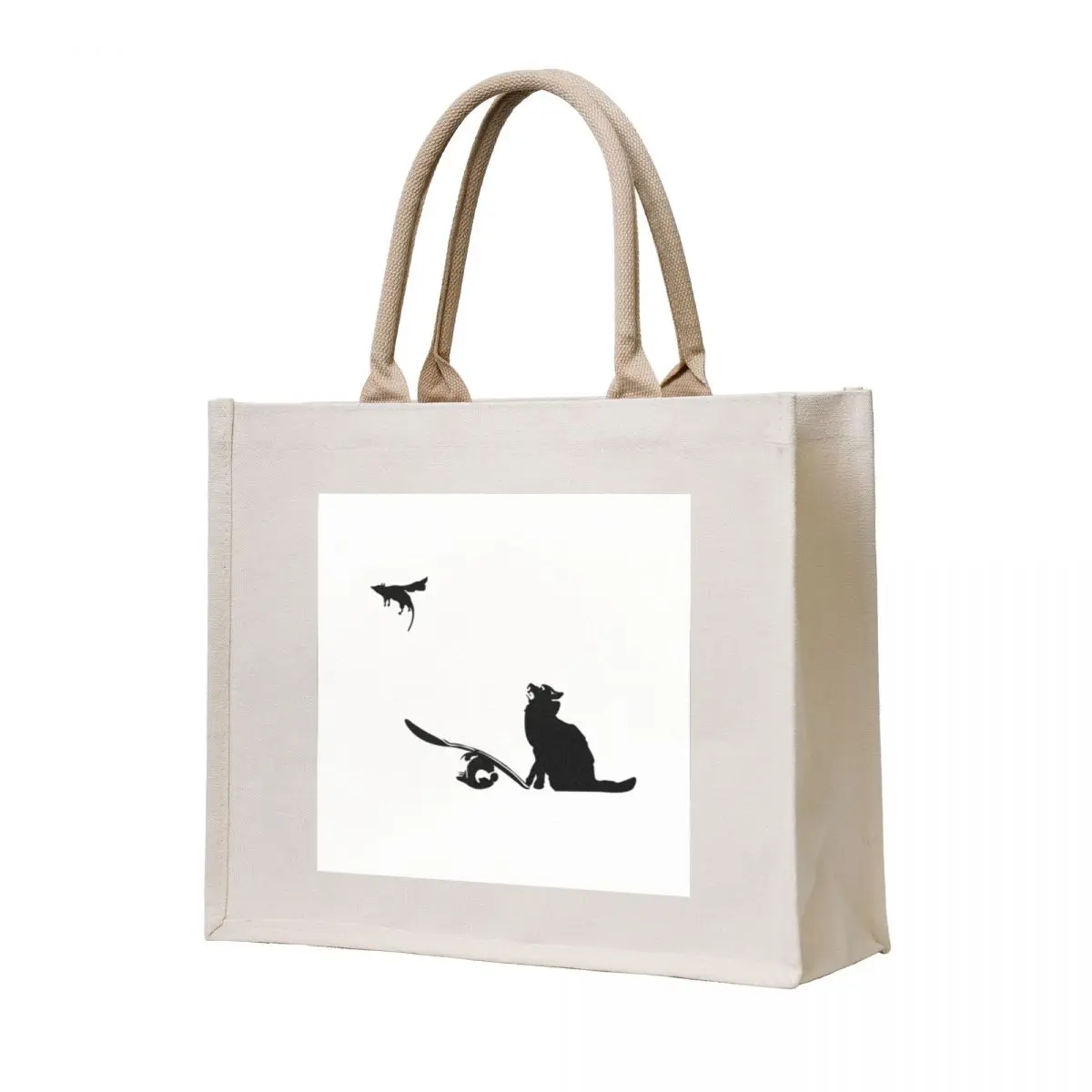 

Banksy Cat And Super Mouse Tote Bag Big bag Customizable tote bag Cloth bags foldable reusable