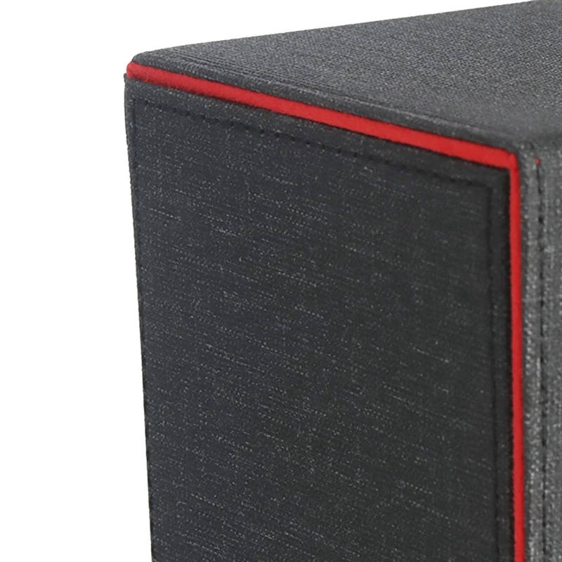 صندوق تخزين البطاقات القابل للتجميع، منظم حمل البطاقات لأكثر من 160 بطاقة باللون الأسود
