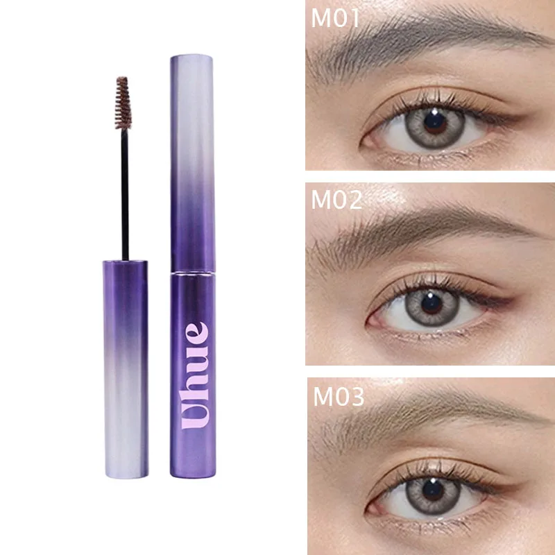 Uhue tingido creme de sobrancelha gel onda de névoa macia à prova dwaterproof água tingimento realçadores de sobrancelha natural de longa duração fácil de usar maquiagem de sobrancelha