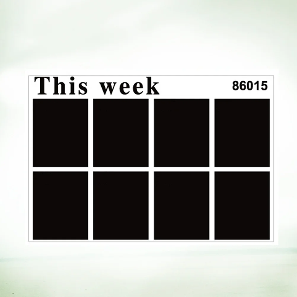 Blackboard Week Plan Calendar Removable Black Board Wall Sticker Decals Black Chalkboard Sticker Roll Reusable Writable