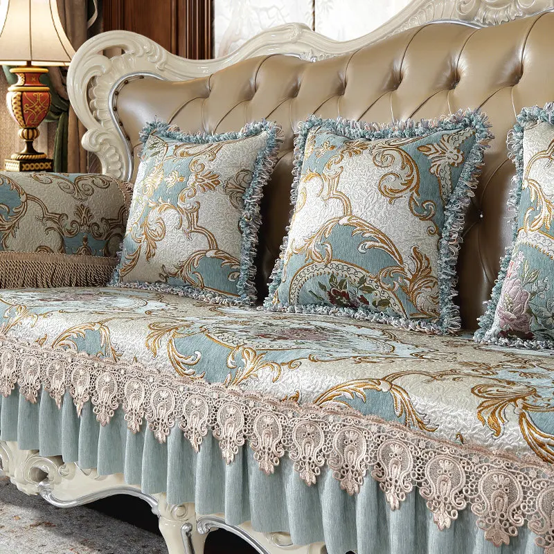 Living Room Sofa Cushion Suitable for All Seasons Sofa Cover Jacquard Fabric Couch Covers Furniture Slipcovers Home Seat Cover
