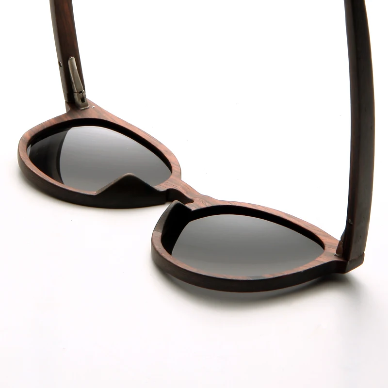 نظارات شمسية كلاسيكية من خشب الأبنوس الأسود بإطار خشبي طبيعي مصنوعة يدويًا للرجال والنساء #3