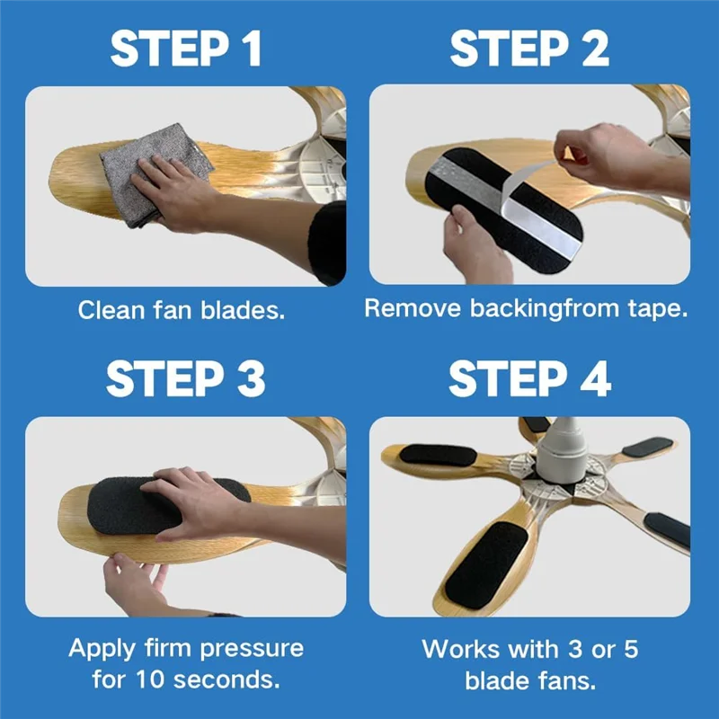 

ABBY-Ceiling Fan Air Filter, Activated Coconut Carbon Filters, Easily Sticks On Ceiling Fan Blade Top, Invisible & Aesthetic