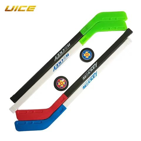 어린이 겨울 아이스하키 스틱, 아이스하키 스틱, 훈련 도구, 2x 스틱, 2x 볼, 겨울 스포츠 장난감, 4 개 세트