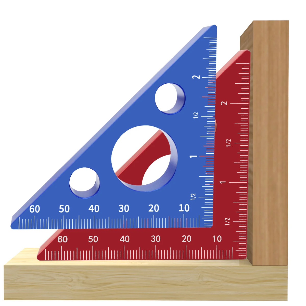 

Multifunction Woodworking Tool 45/90 Degree Angle Ruler Metric Scale Precision Triangle Ruler Aluminum Thickened Height Ruler