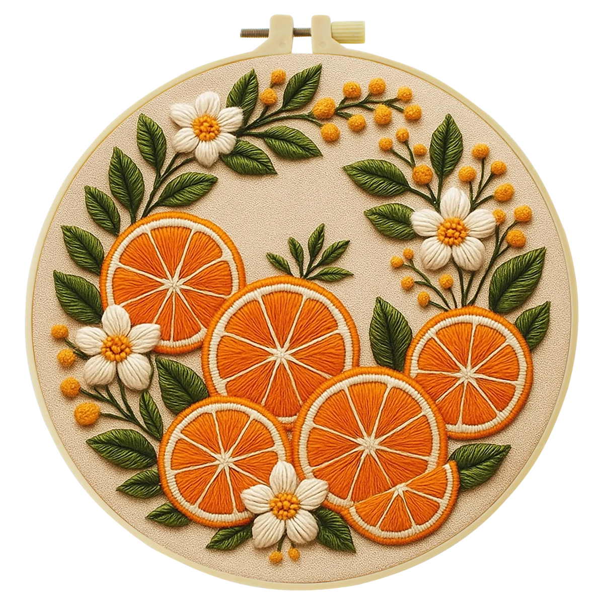 1 Stück 20X20CM/15X15CM 7,87/6,3 Zoll Orange Tasche Stickerei Starter-Kit DIY-Kit DIY-Stickerei-Set Handarbeiten Nähkunst Nadelkunst – Detail 3