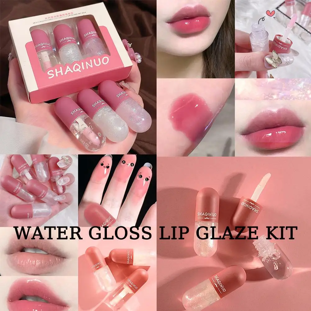 Gelo montanha brilho labial mudança de cor cristal geléia lábio esmalte hidratante transparente à prova dwaterproof água lábios maquiagem cosméticos