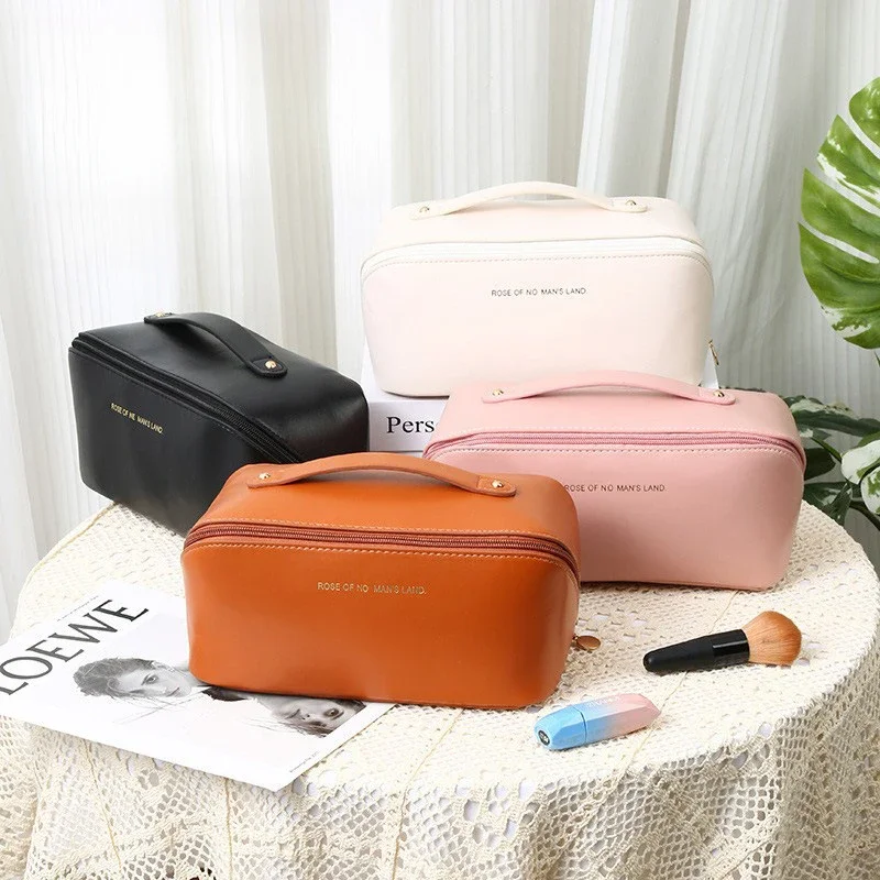 

Makeup Organizer Female Toiletry Kit Bag Make Up Case Storage Pouch Luxury Lady Box, Cosmetic Bag, Organizer Bag For Travel Zip