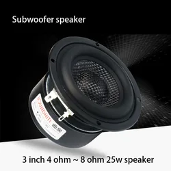25~40W 3 Inch Speaker Unit 4~8ohm Woofer Subwoofer Speaker Bass Hifi LoudSpeaker Units Glass Fiber Woven Basin Low Frequency