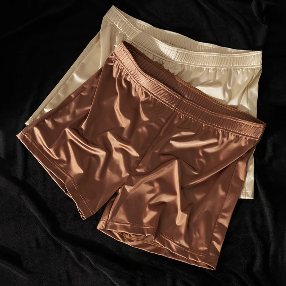 

Comfortable Men's Underwear Trunks Ice Silk Beige IceSilk Underwear Casual Underwear Comfort Fit Lightweight Fabric