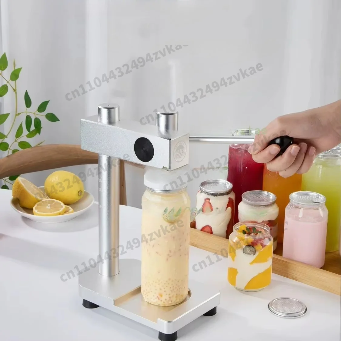 Machine PET Disposable Can With 100pcs BottleCommercial Food Beverage Soda Packer Bottle Sealer Manual Can Sealing