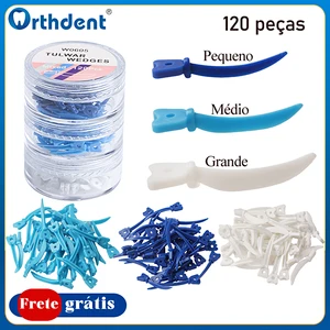 Einwegplastikfliesen mit Loch, Zahnarztprodukt, 120 pcs./s/m/l 10 Hauptverkäufe Cunha Dentistry - №5