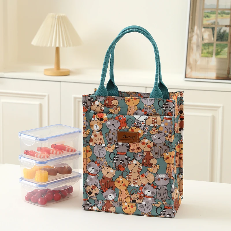 Neue wasserdichte und ölbeständige Frischhalte- und Wärmeisolierende Lunchbox-Tasche zum Transportieren von Mahlzeiten.
