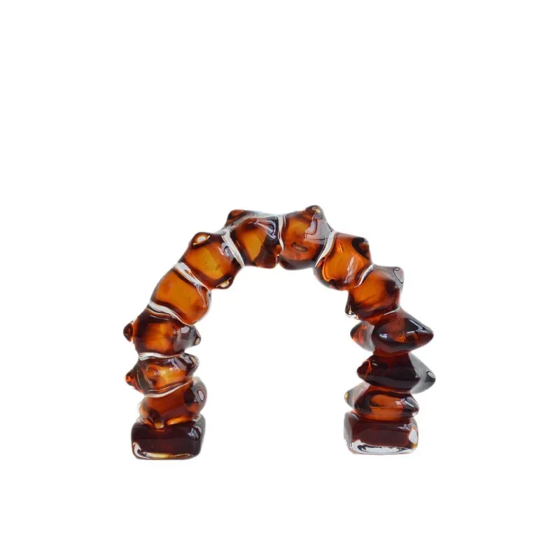 Creative light luxury simple abstract block arch, glazed ornament home