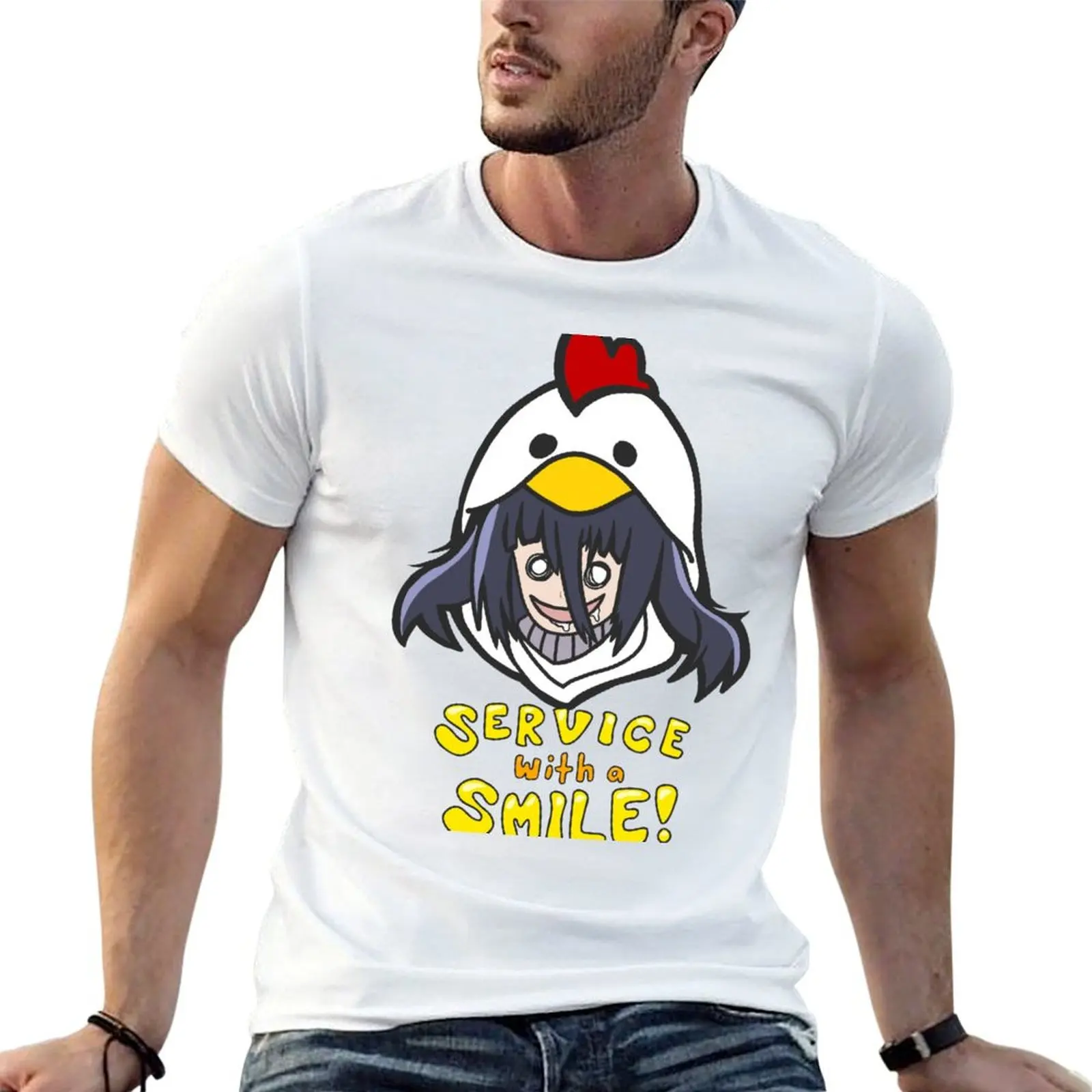 

t for Service T-Shirt man Chicken shirt Saga Tae's cotton shirts man - for t soft Zombieland