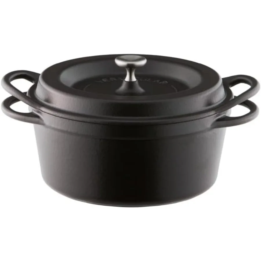 

Oven Pot NonToxic Enameled Cast Iron Pot 22cm 3.7 Qt Ovensafe Inductioncompatible Dutch Oven Made in Japan Serves 34 Matte Blac