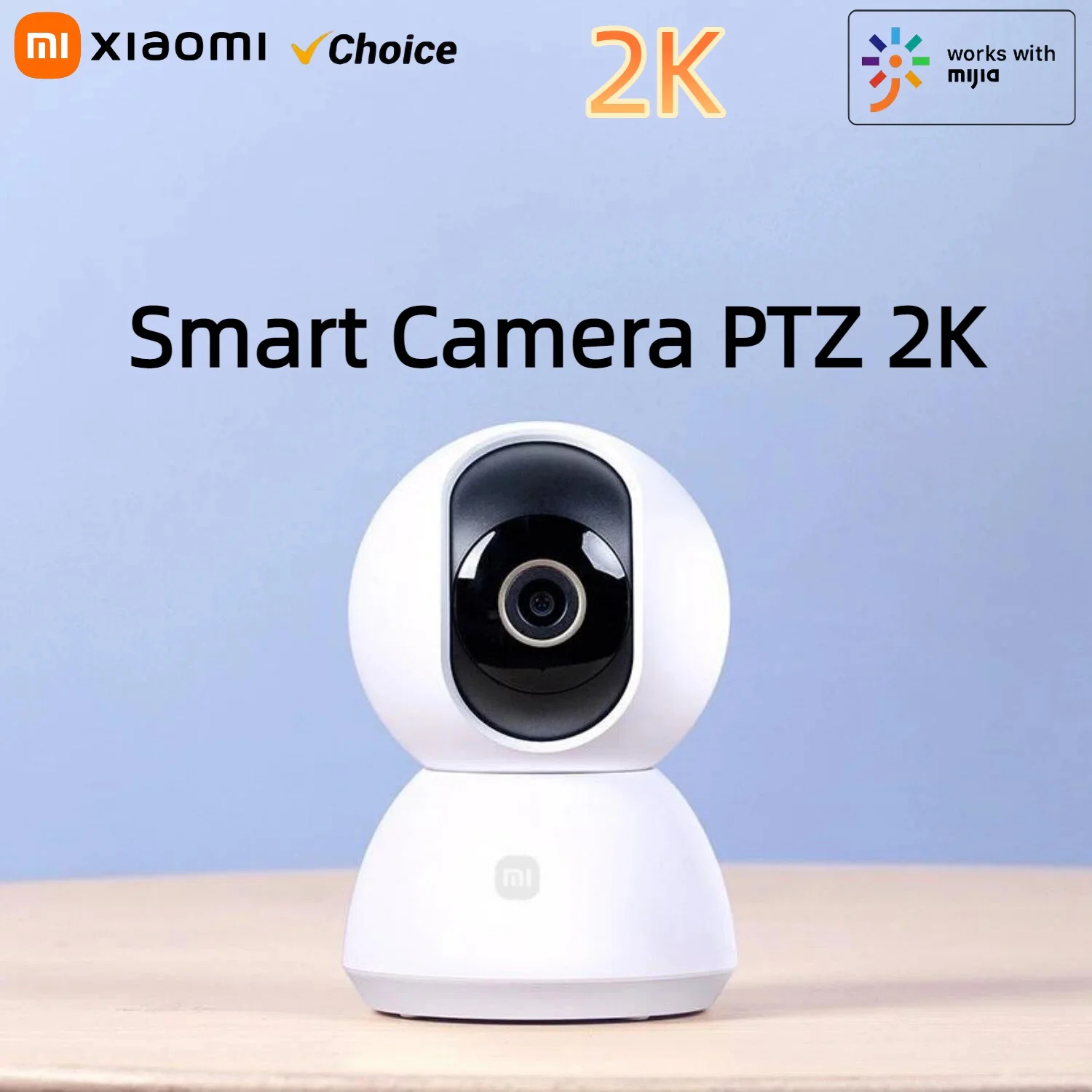 Xiaomi 360° Smart Home Security Camera Mi PTZ 2K Webcam 1296P 3 Megapixel AI Human Detection Night Vision Webcam Work With Miji