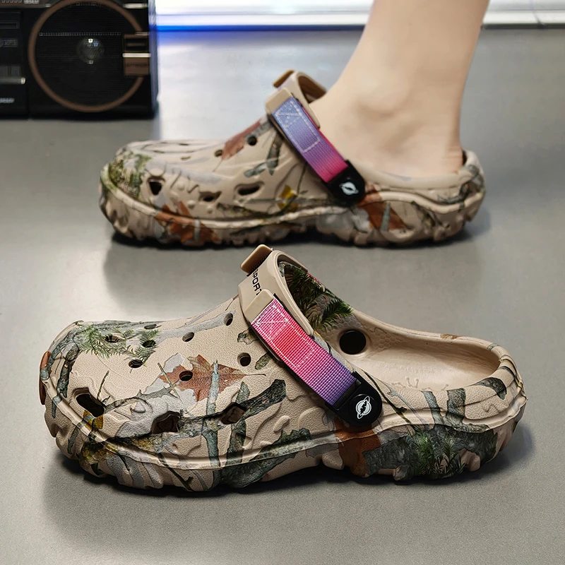 New Men's Outdoor Sandal Sport Slippers Beach Slides Breathable Clogs Men Casual Garden Shoes Non-slip Outdoor Hiking Sandal view 4