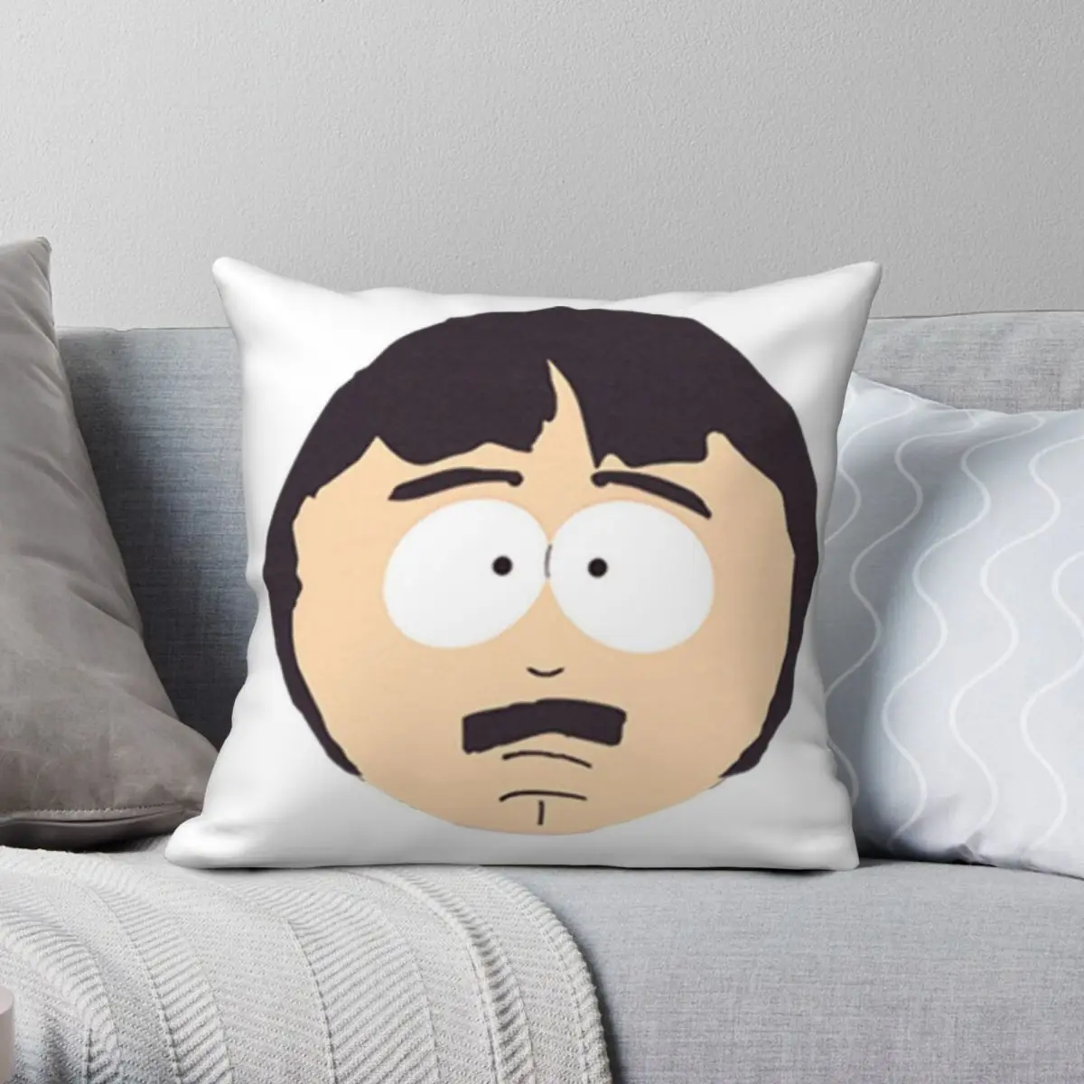 Randy Marsh Square Pillowcase Polyester Linen Velvet Creative Zip Decorative Home Cushion Case