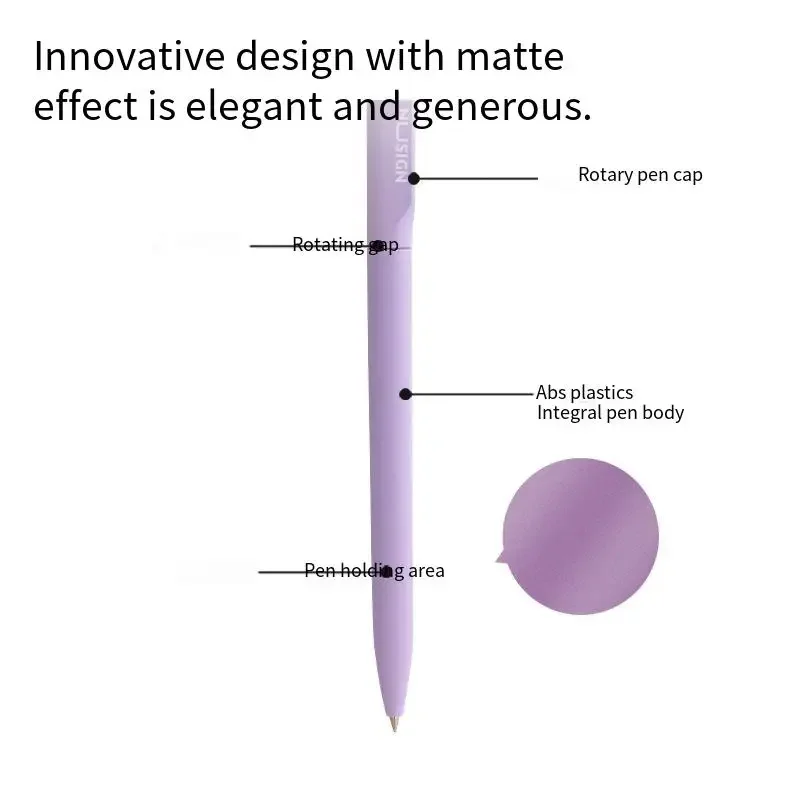 Youpin Deli Ns552 Nusa Rotating Rollerball Pen Black 0.5 Signature Pen Metal Heavy Touch Business Office Pen Gift