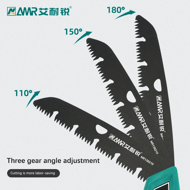 منشار يدوي قابل للطي بتصميم مدمج منشار يدوي للأشجار ومنشار تشذيب للتخييم مع أدوات تشذيب الحدائق ذات الأسنان الصلبة